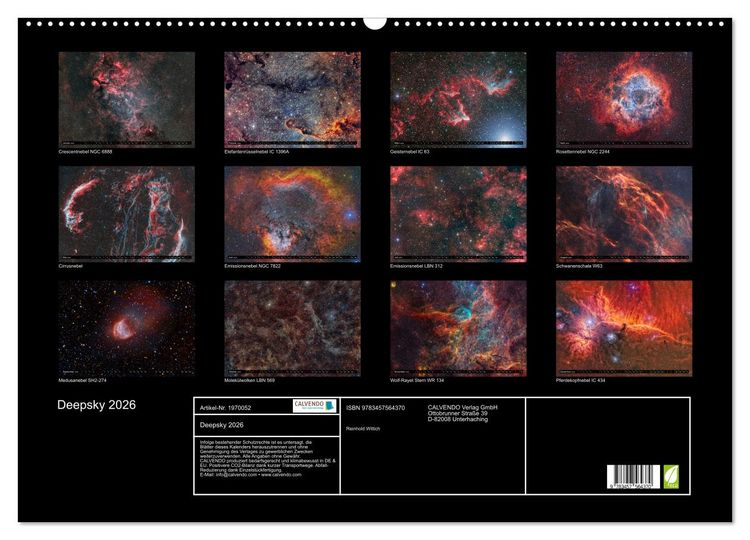 Produktbild: Deepsky 2026 (Wandkalender 2026 DIN A2 quer), CALVENDO Monatskalender