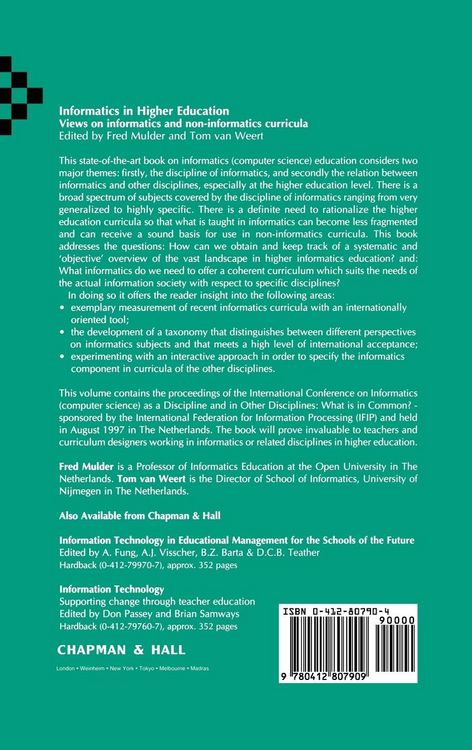 Produktbild: Informatics in Higher Education
