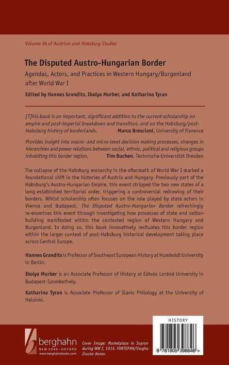 Produktbild: The Disputed Austro-Hungarian Border
