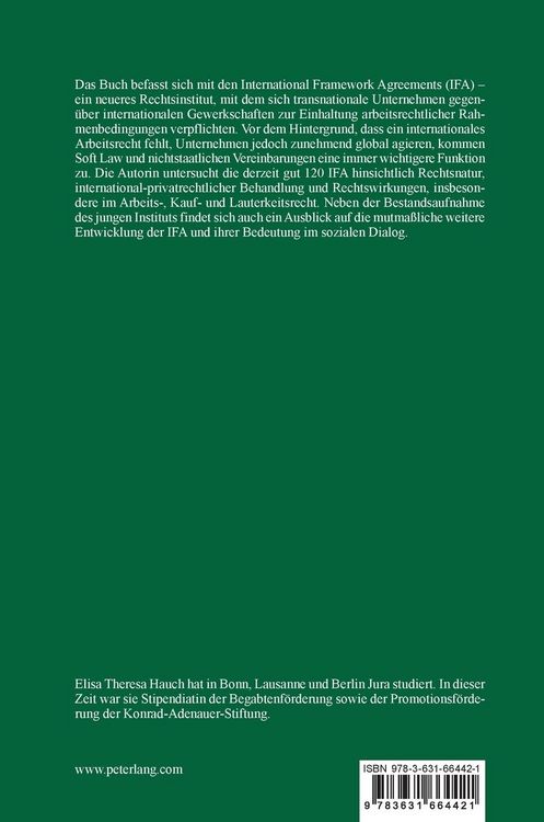 Produktbild: International Framework Agreements