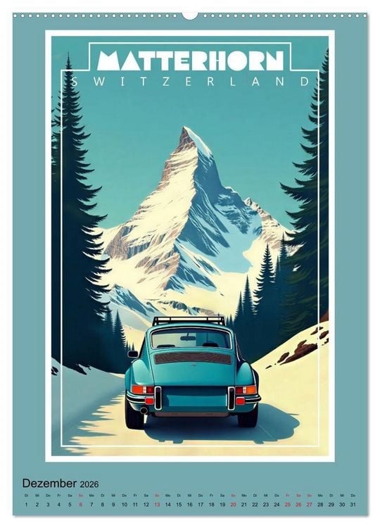 Produktbild: Art-D&eacute;co Vintage-Poster (Wandkalender 2026 DIN A2 hoch), CALVENDO Monatskalender
