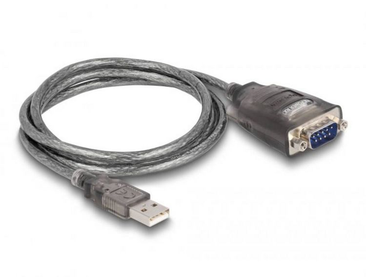 Produktbild: Delock USB 2.0 Adapter [1x USB 2.0 Stecker A - 1x RS232-Stecker] 61400 1m