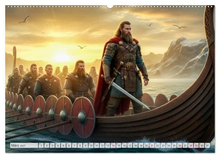 Produktbild: Beowulf &ndash; Die Saga des Drachenbezwingers (Wandkalender 2027 DIN A2 quer), CALVENDO Monatskalender