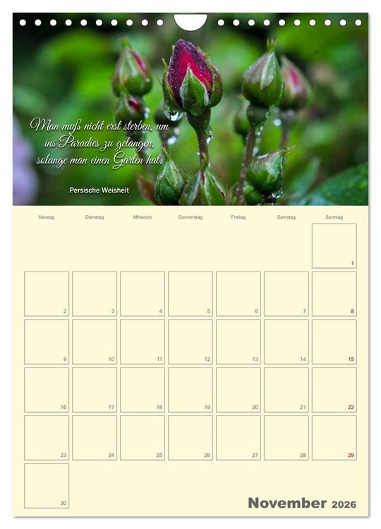 Produktbild: Gartenliebe (Wandkalender 2026 DIN A4 hoch), CALVENDO Monatskalender