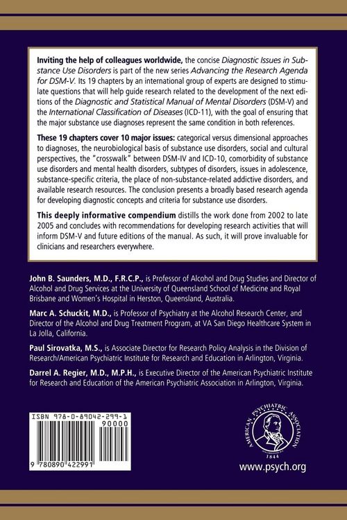 Produktbild: Diagnostic Issues in Substance Use Disorders