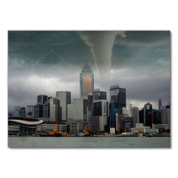 Produktbild: Lais Puzzle Tornado &uuml;ber Stadt 1000 Teile