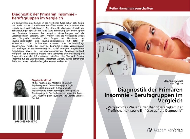 Produktbild: Diagnostik der Prim&auml;ren Insomnie - Berufsgruppen im Vergleich