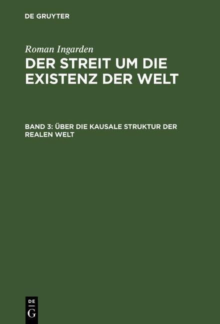 Produktbild: &Uuml;ber die kausale Struktur der realen Welt