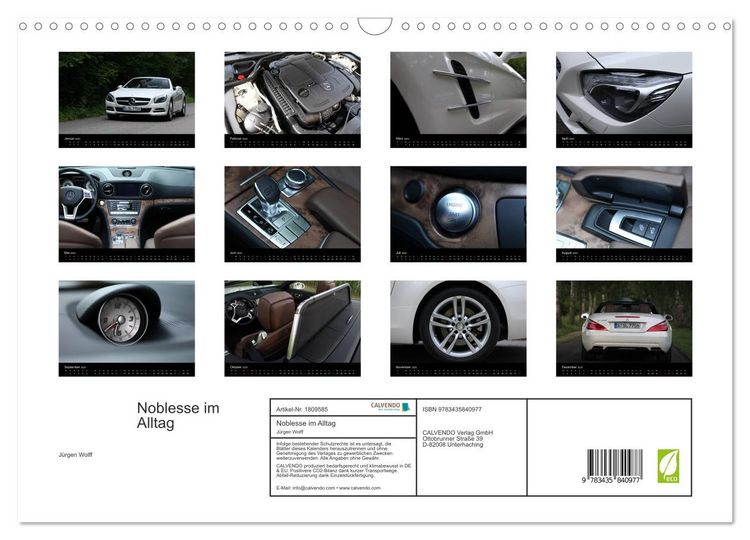 Produktbild: Noblesse im Alltag (Wandkalender 2025 DIN A3 quer), CALVENDO Monatskalender