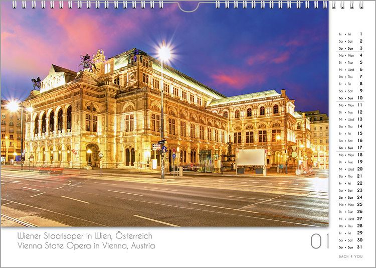 Produktbild: Opernh&auml;user, ein Musik-Kalender 2027, DIN A3