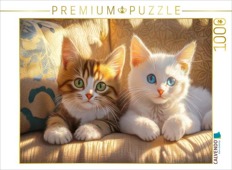 Produktbild: CALVENDO Puzzle Illustrationen von Katzen | 1000 Teile Lege-Gr&ouml;&szlig;e 64x48cm Foto-Puzzle f&uuml;r gl&uuml;ckliche Stunden