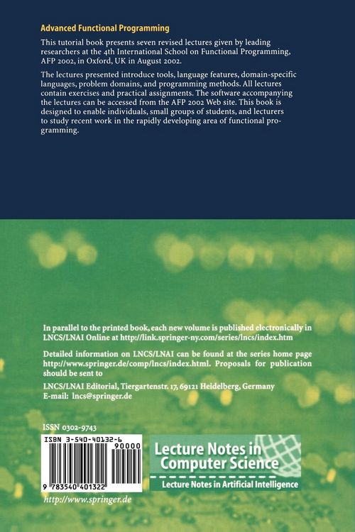 Produktbild: Advanced Functional Programming