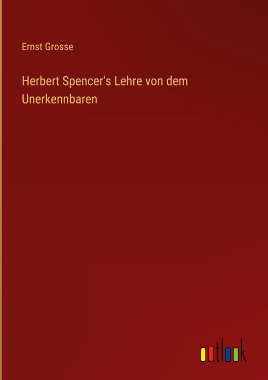 Produktbild: Herbert Spencer's Lehre von dem Unerkennbaren