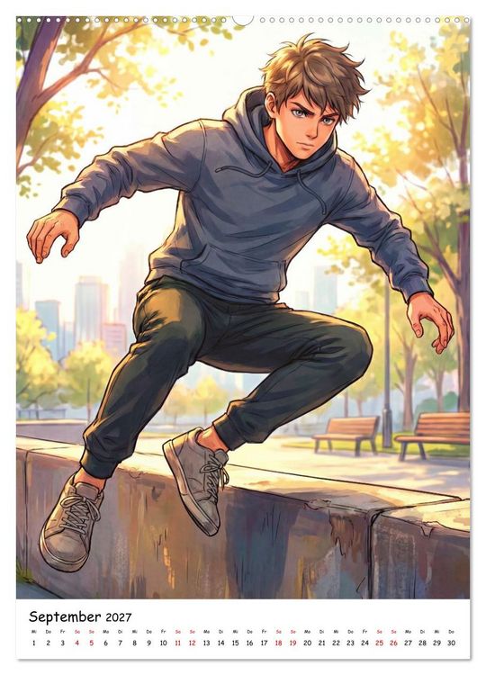 Produktbild: Level Up - Das Jahr der coolen Moves (Wandkalender 2027 DIN A2 hoch), CALVENDO Monatskalender