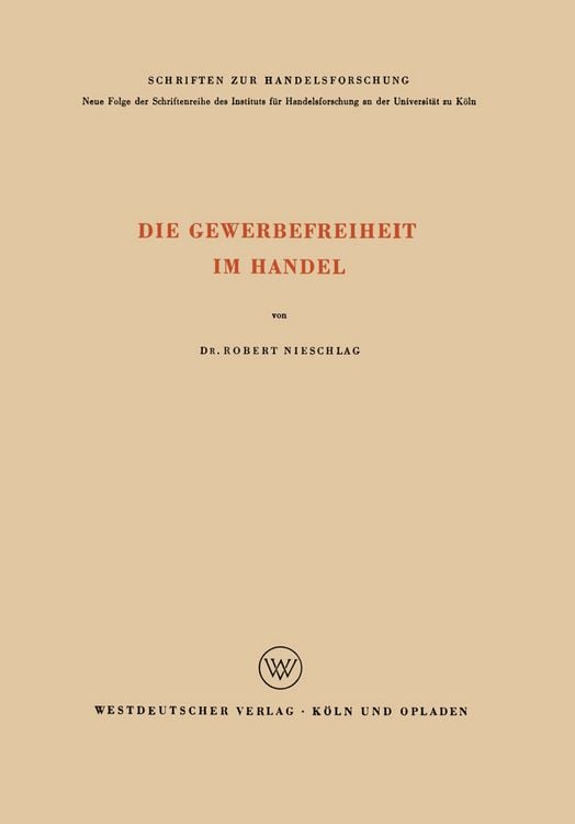 Produktbild: Die Gewerbefreiheit im Handel