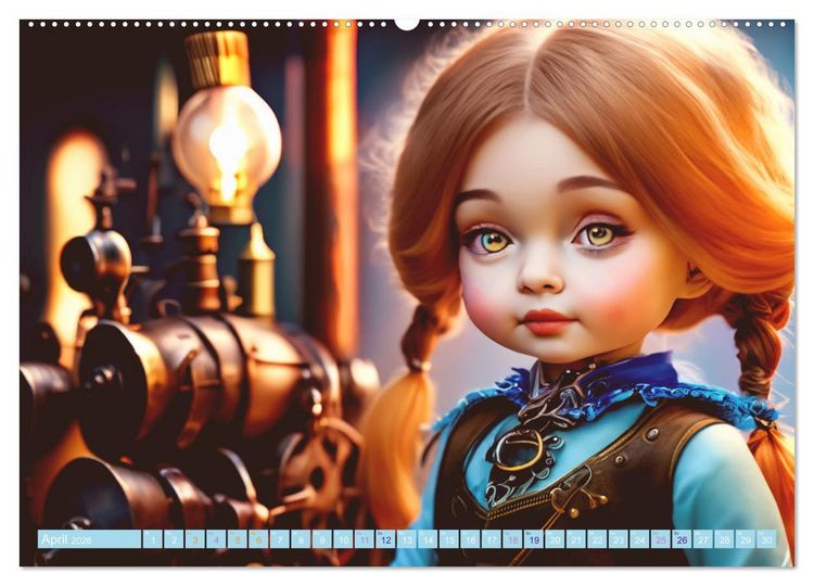Produktbild: Kleine Steampunk Stars (hochwertiger Premium Wandkalender 2026 DIN A2 quer), Kunstdruck in Hochglanz