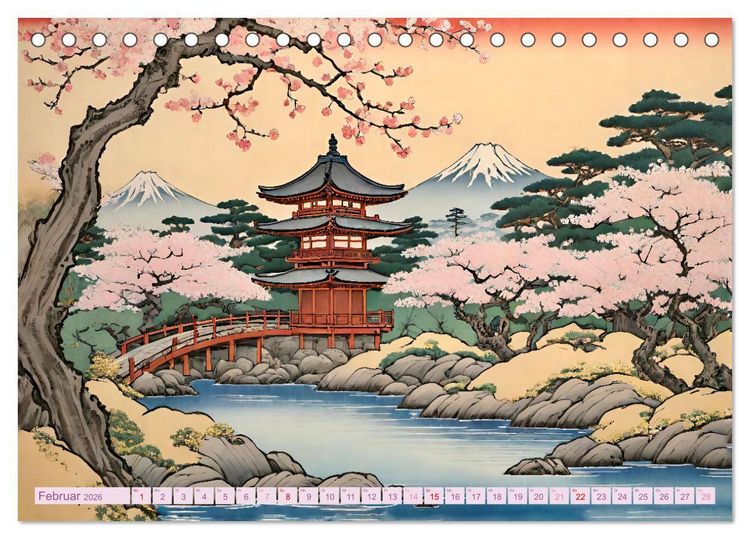 Produktbild: Hanami in Japan (Tischkalender 2026 DIN A5 quer), CALVENDO Monatskalender