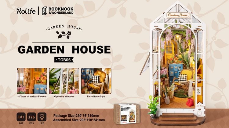 Produktbild: Book Nook DIY B&uuml;cherecke Garden House