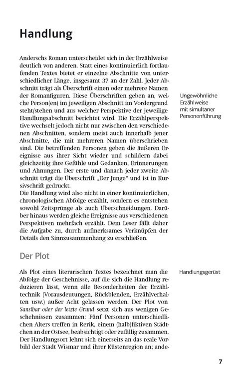 Produktbild: Klett Lekt&uuml;rehilfen Alfred Andersch, Sansibar oder der letzte Grund