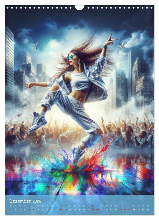 Produktbild: Rhythmus in Farben - Dynamische Hip-Hop-T&auml;nzer (Wandkalender 2026 DIN A3 hoch), CALVENDO Monatskalender
