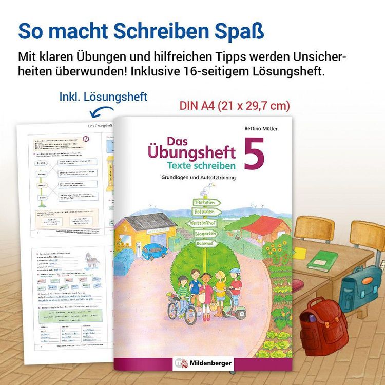 Produktbild: Das &Uuml;bungsheft Texte schreiben 5