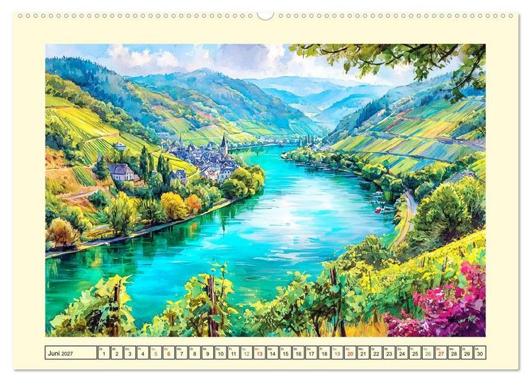Produktbild: Deutschland. K&uuml;nstlerische Interpretationen (hochwertiger Premium Wandkalender 2027 DIN A2 quer), Kunstdruck in Hochglanz