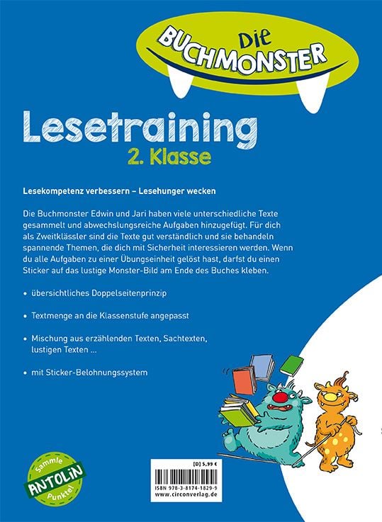 Produktbild: Lesetraining 2. Klasse