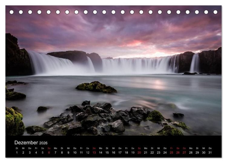 Produktbild: Island Impressionen von Armin Fuchs (Tischkalender 2026 DIN A5 quer), CALVENDO Monatskalender