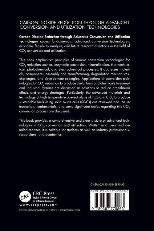 Produktbild: Carbon Dioxide Reduction through Advanced Conversion and Utilization Technologies