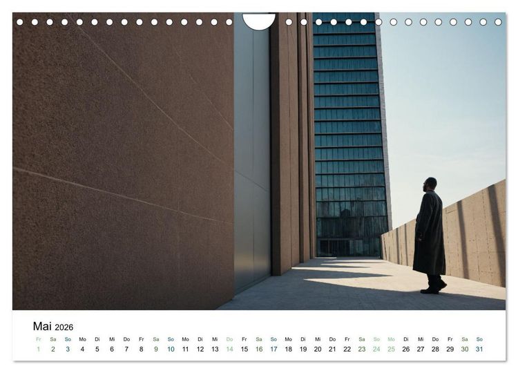 Produktbild: Einsamkeit in Architektur (Wandkalender 2026 DIN A4 quer), CALVENDO Monatskalender