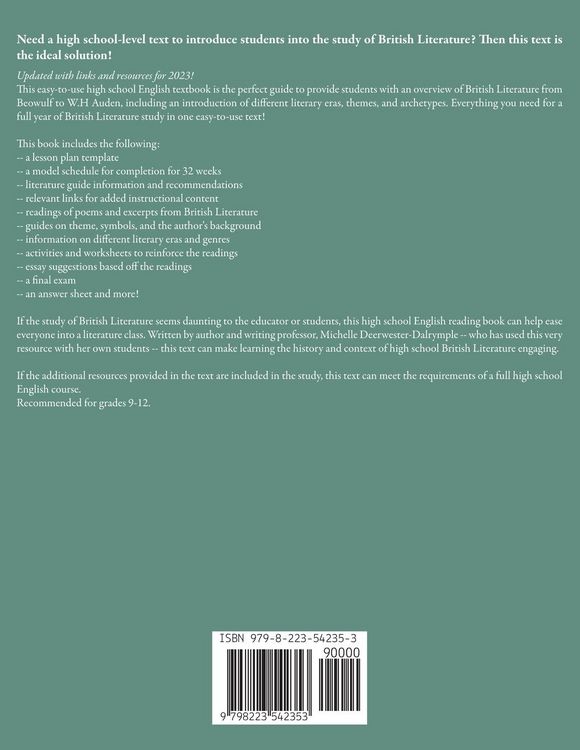 Produktbild: High School British Literature