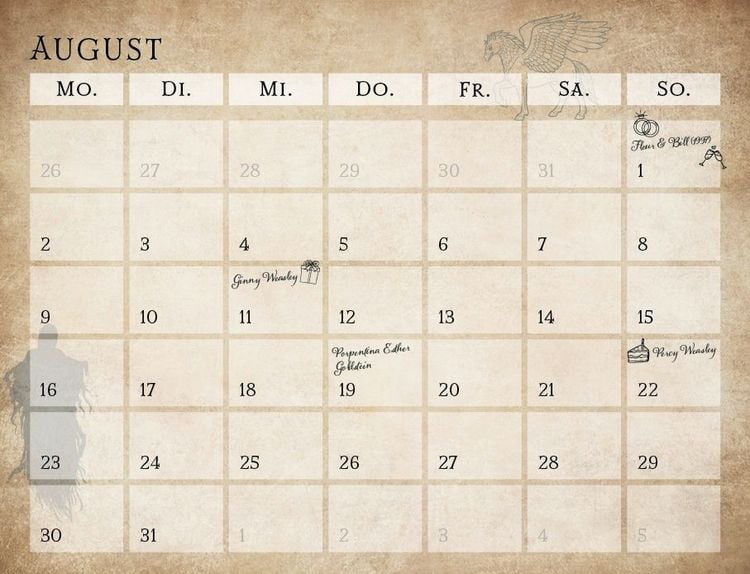 Produktbild: Der inoffizielle K&uuml;chenkalender f&uuml;r Harry Potter Fans 2027