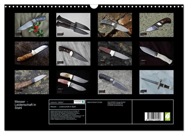 Produktbild: Messer - Leidenschaft in Stahl (Wandkalender 2026 DIN A3 quer), CALVENDO Monatskalender
