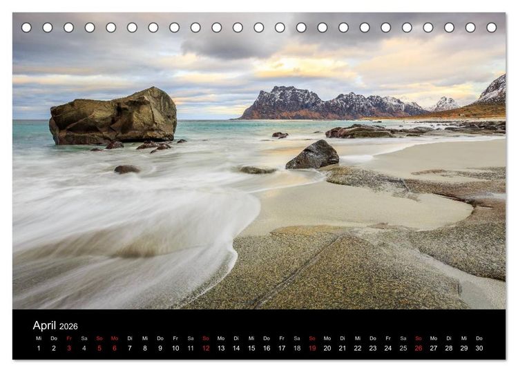 Produktbild: LOFOTEN - Inselparadies im Norden Norwegens (Tischkalender 2026 DIN A5 quer), CALVENDO Monatskalender
