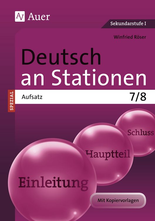 Produktbild: Deutsch an Stationen Spezial Aufsatz 7-8