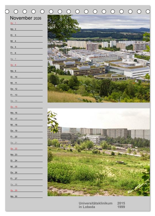 Produktbild: Jena im Wandel (Tischkalender 2026 DIN A5 hoch), CALVENDO Monatskalender