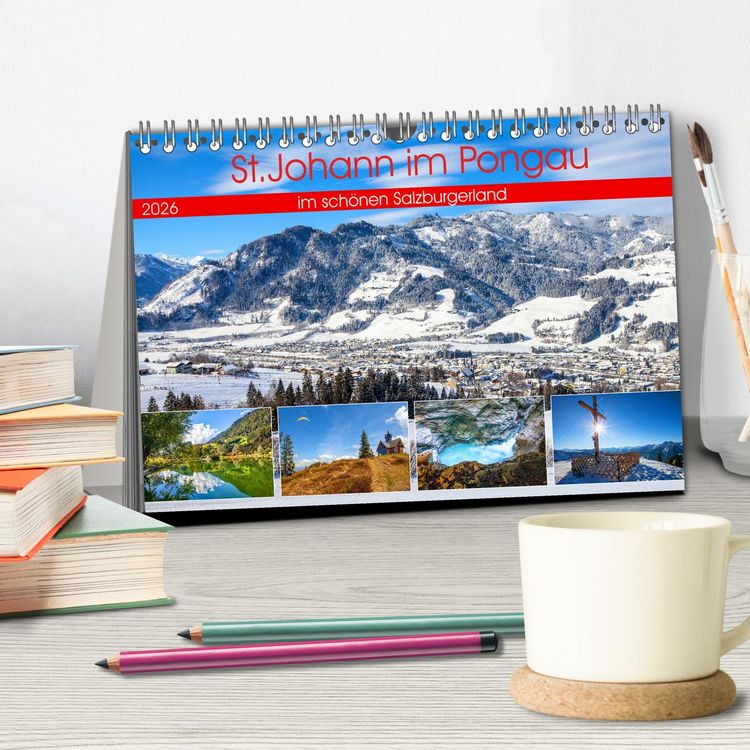 Produktbild: St.Johann im Pongau (Tischkalender 2026 DIN A5 quer), CALVENDO Monatskalender
