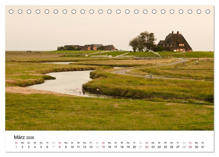 Produktbild: Hallig Hooge - zwischen Himmel und Erde (Tischkalender 2026 DIN A5 quer), CALVENDO Monatskalender