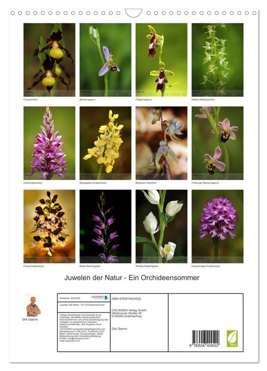 Produktbild: Juwelen der Natur - Ein Orchideensommer (Wandkalender 2026 DIN A3 hoch), CALVENDO Monatskalender