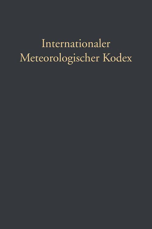 Produktbild: Internationaler Meteorologischer Kodex