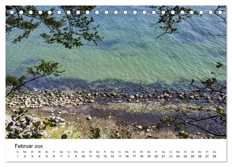 Produktbild: Der Hochuferweg im Jasmund Nationalpark (Tischkalender 2026 DIN A5 quer), CALVENDO Monatskalender