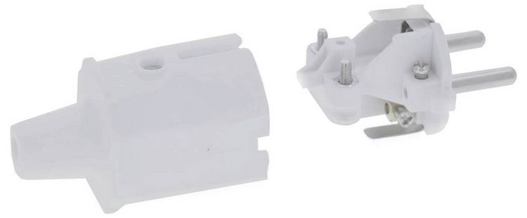 Produktbild: AS Schwabe 62221 Schutzkontaktstecker PVC 230V Wei&szlig; IP20