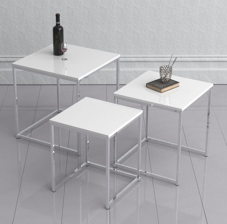 Produktbild: 3-tlg. Set Beistelltisch Couchtisch Sofatisch