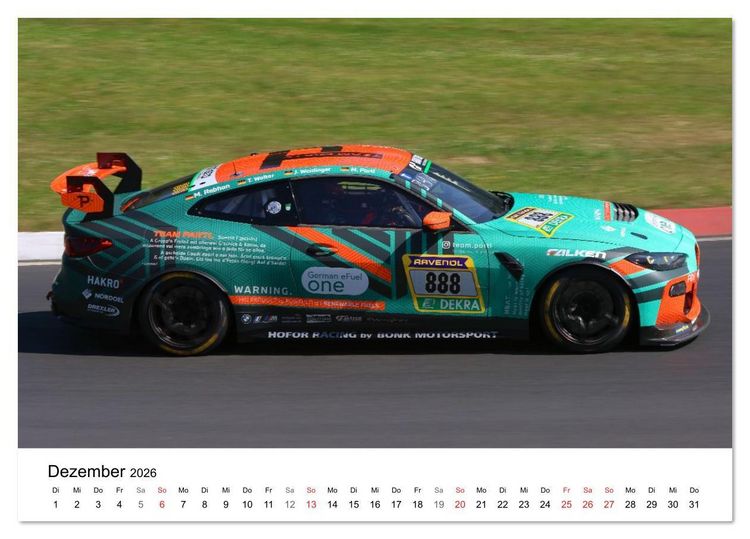 Produktbild: 24h am Ring (Tischkalender 2026 DIN A5 quer), CALVENDO Monatskalender