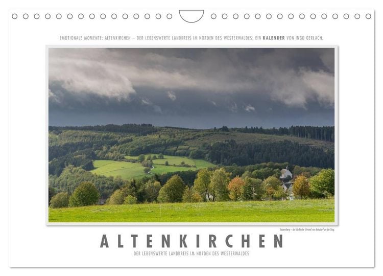 Produktbild: Emotionale Momente: Altenkirchen - der lebenswerte Landkreis im Norden des Westerwaldes. (Wandkalender 2026 DIN A4 quer), CALVENDO Monatskalender