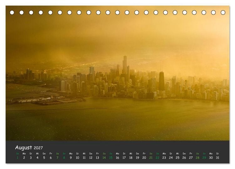 Produktbild: Pilot's-eye view - Die Welt von oben (Tischkalender 2027 DIN A5 quer), CALVENDO Monatskalender
