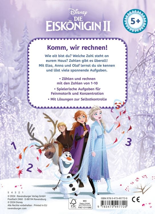 Produktbild: Disney Die Eisk&ouml;nigin 2 - Mein Vorschulblock: Z&auml;hlen und Rechnen