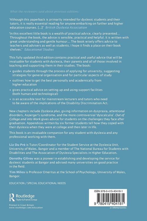 Produktbild: Dyslexia at College