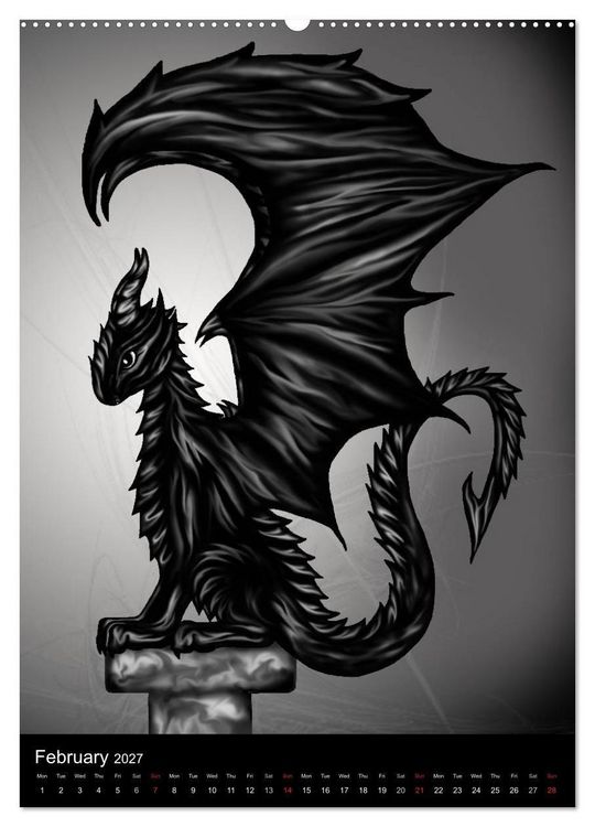 Produktbild: Dragons (High Quality Premium Wall Calendar 2027 DIN A2 portrait),CALVENDO 12 Month Wall Calendar