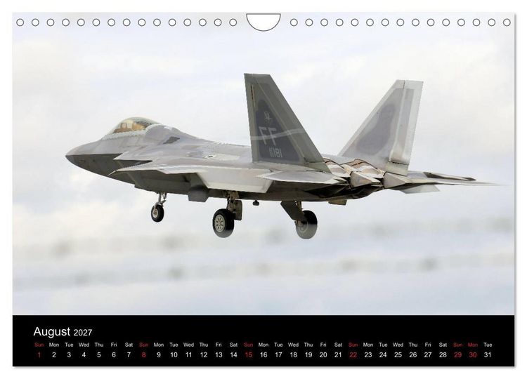Produktbild: Lockheed Martin F-22A Raptor (Wall Calendar 2027 DIN A4 landscape), CALVENDO 12 Month Wall Calendar